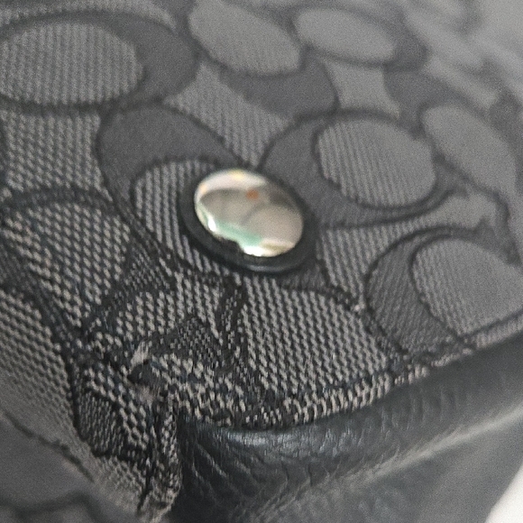 *SALE PRICE Coach Signature Black and Gray Satchel - Picture 6 of 15